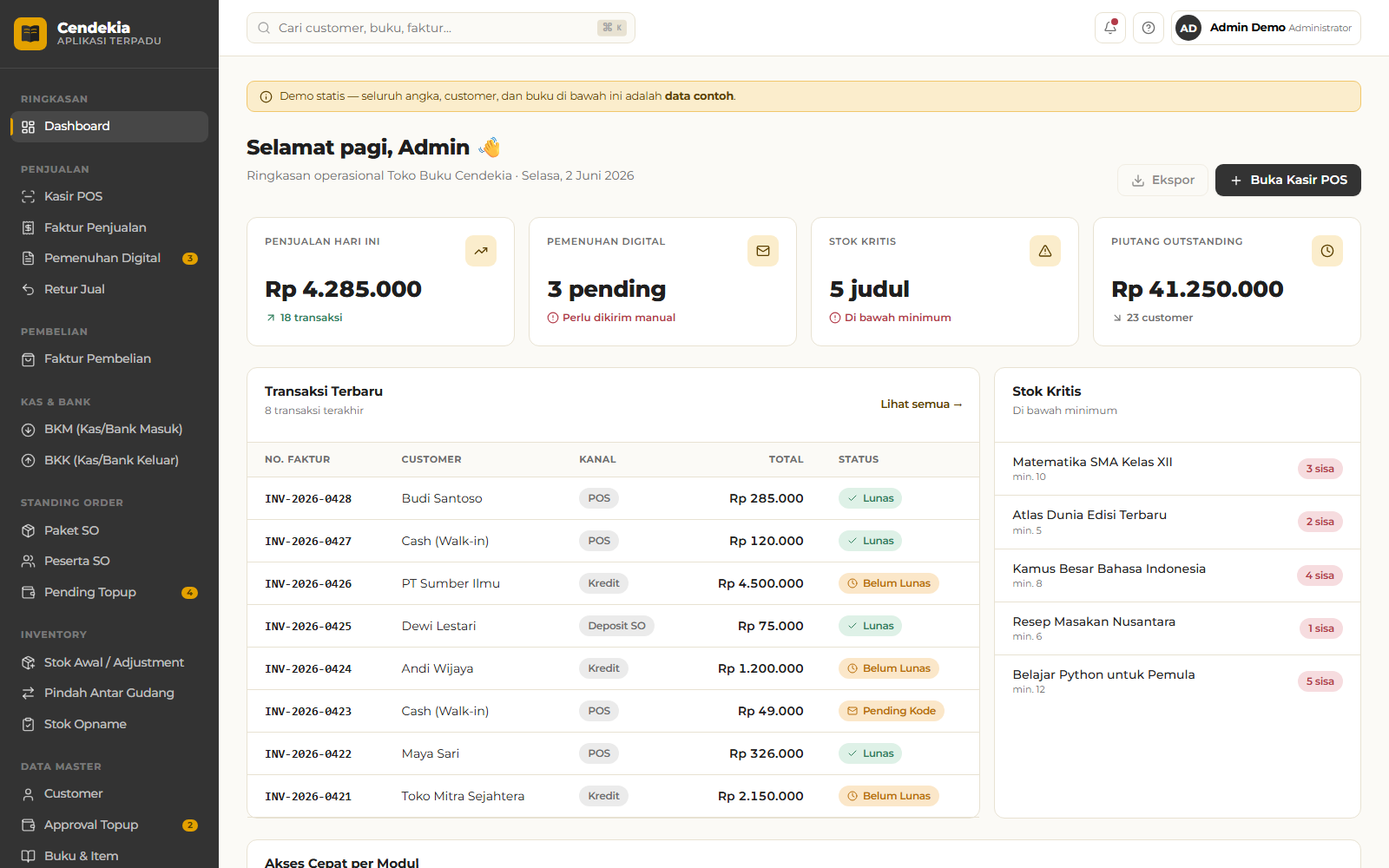 Pustaka project preview